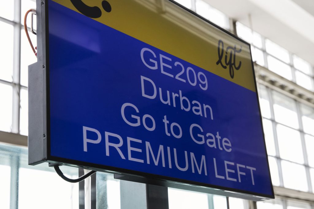 LIFT TAKES ITS FIRST FLIGHT TO DURBAN